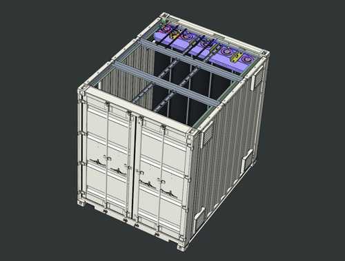 CAD design of a compressed hydrogen storage